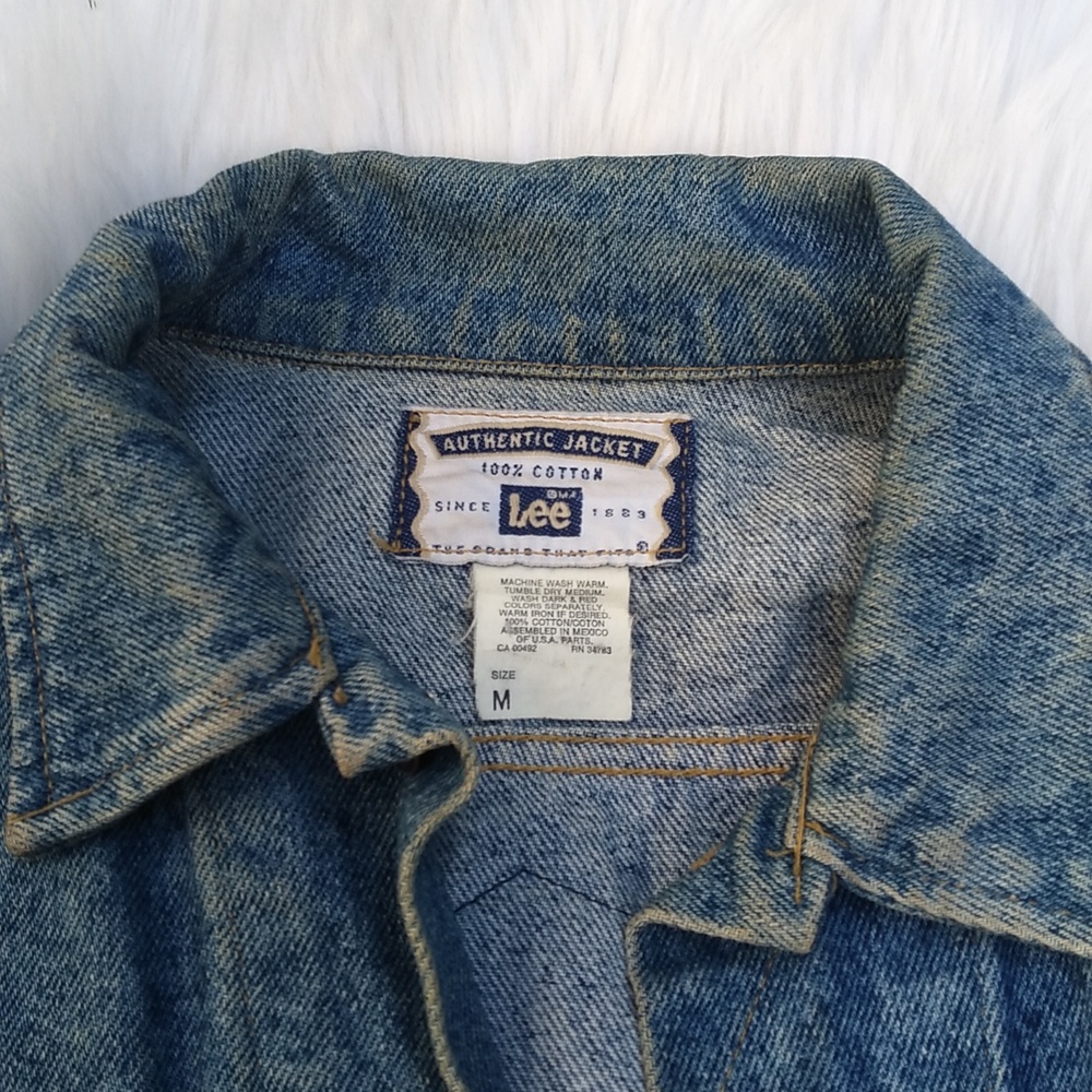 Vintage Lee Denim Jacket Honda Eagle Patch Men's M Jean Trucker - Picture 8 of 10